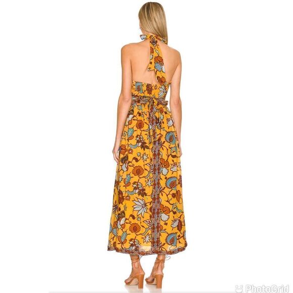 NEW Love The Label Ivy Dress in Sam Yellow XS Halter Midi - Picture 2 of 14